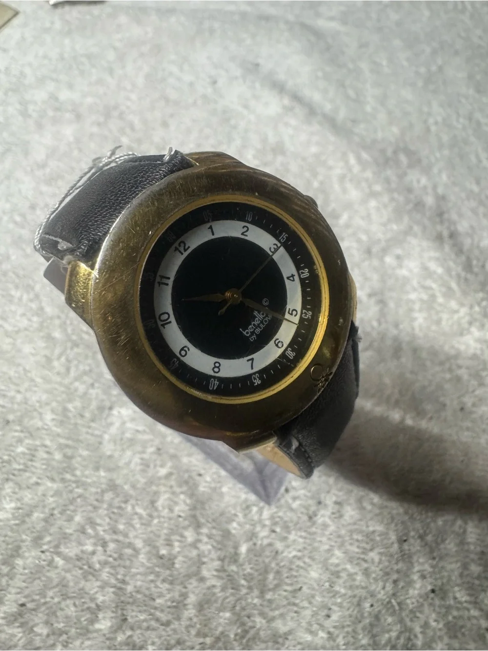 Men's Black and Gold Watch